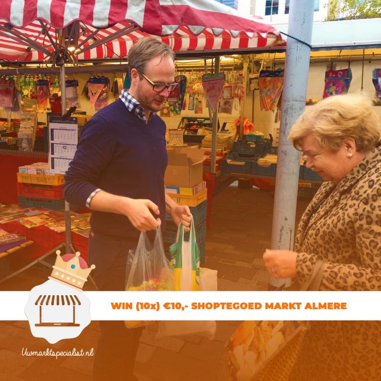 Shop als een Koning(in)! Win (10x) € 10,- shoptegoed op markten Almere