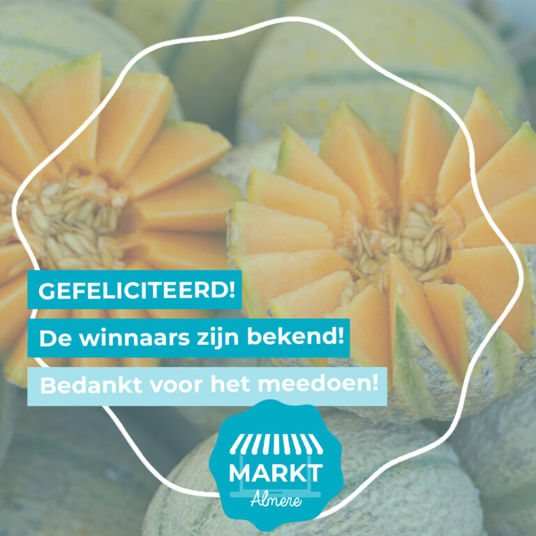 De winnaars zijn bekend van de WINACTIE van de markt van Almere!