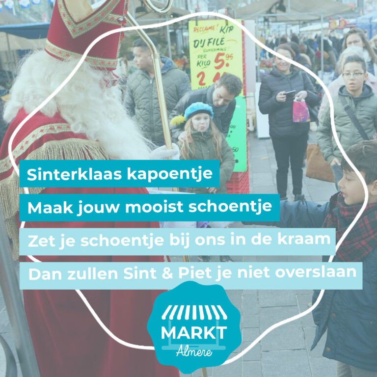 Sinterklaas kleurplaten actie op de markten van Almere!