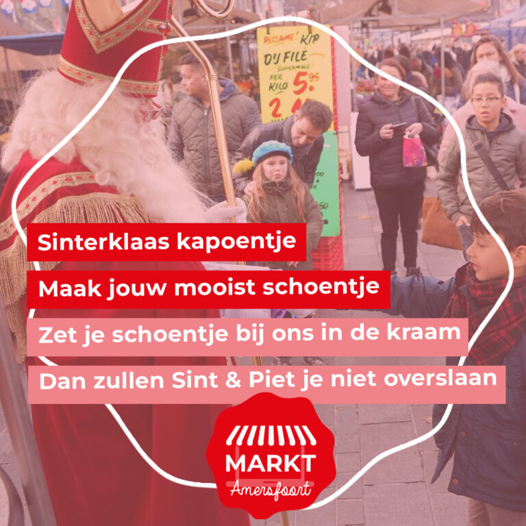 Sinterklaas kleurplaten actie op de markten van Amersfoort!