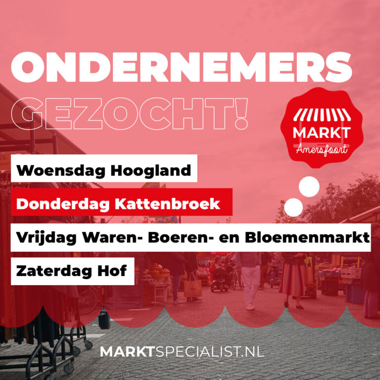 Ondernemers gezocht voor de markten in Amersfoort!