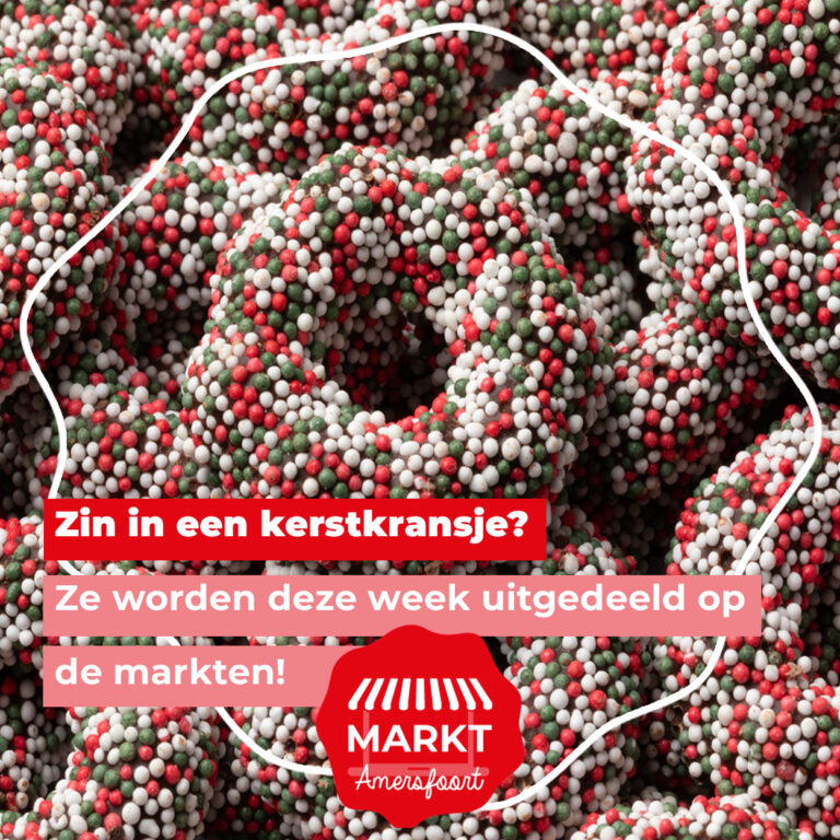 Kerstkransjes bij de kerstman op de markten in Amersfoort!