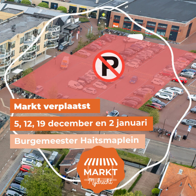 Verplaatsing Weekmarkt Mijdrecht vanwege de ijsbaan 2024